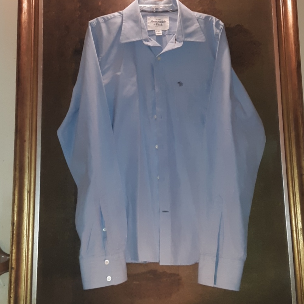 Abercrombie and fitch blue strip dress shirt